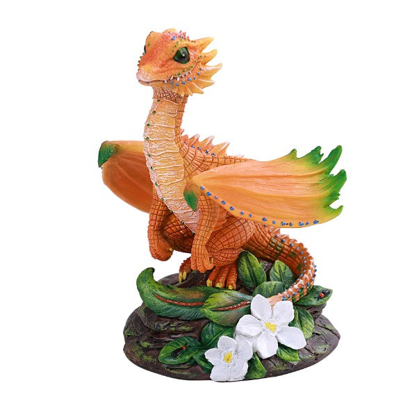 Orange Dragon Figurine