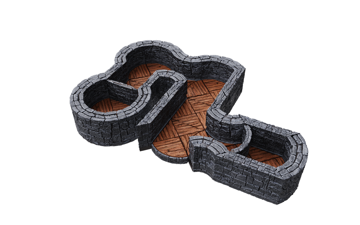WarLock Tiles: Expansion Pack - 1 in. Dungeon Angles & Curves
