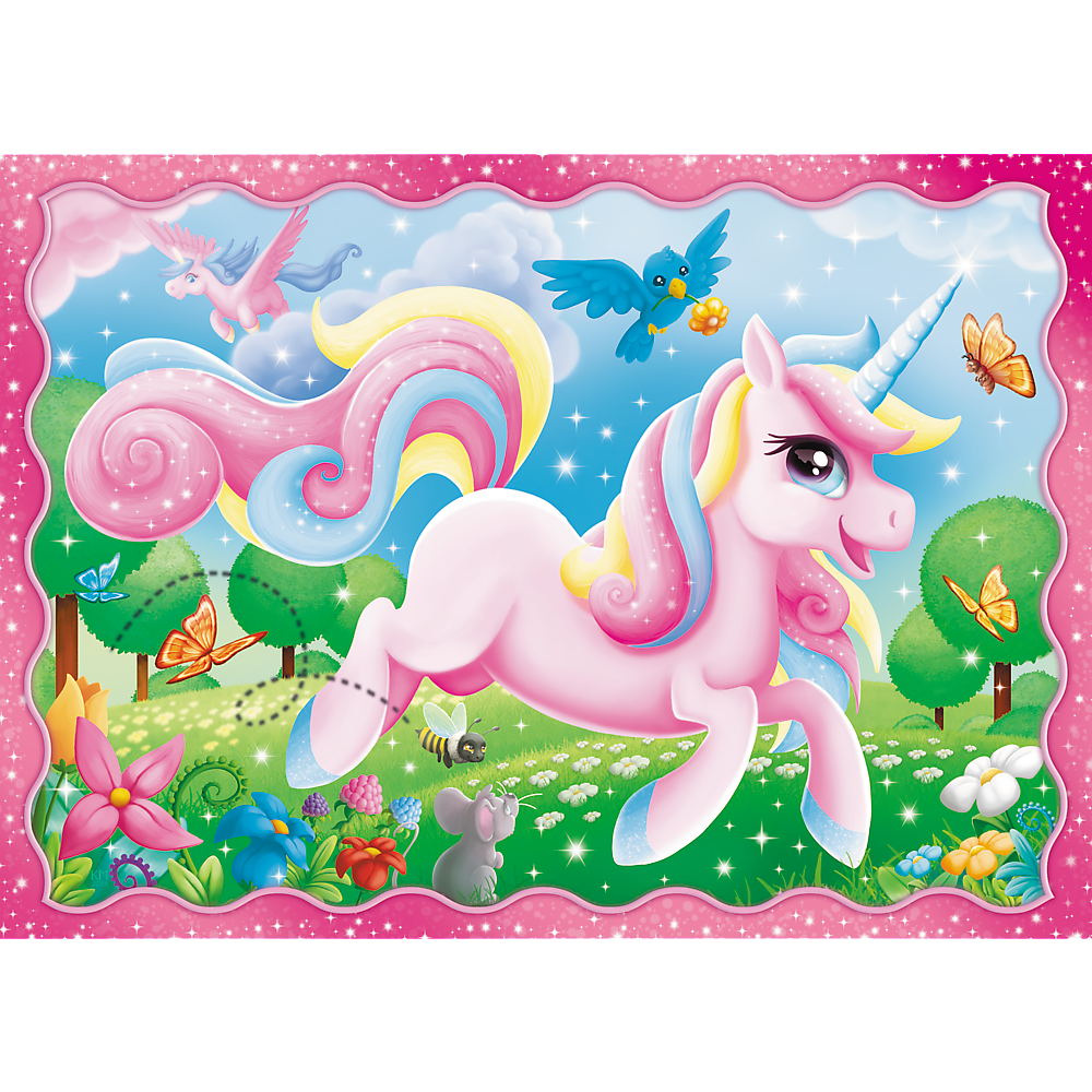 Puzzle: Unicorns and Magic - Preschool 4 in 1