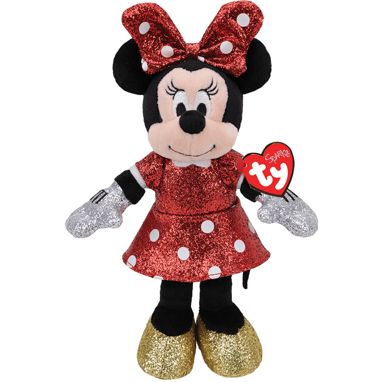 Ty Disney: Red Sparkle Minnie Mouse (Medium)