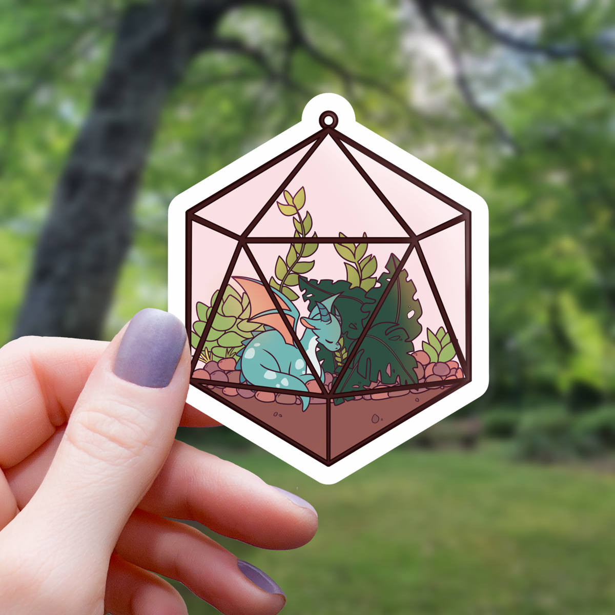 Dragon Terrarium RPG Inspired Sticker - 3"