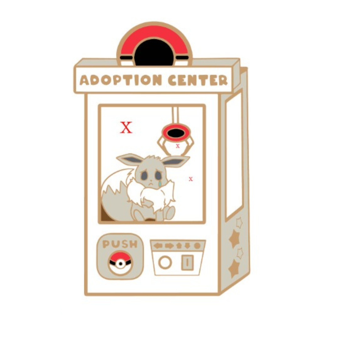 Pokemon: Shiny Eevee Adoption Center Enamel Pin