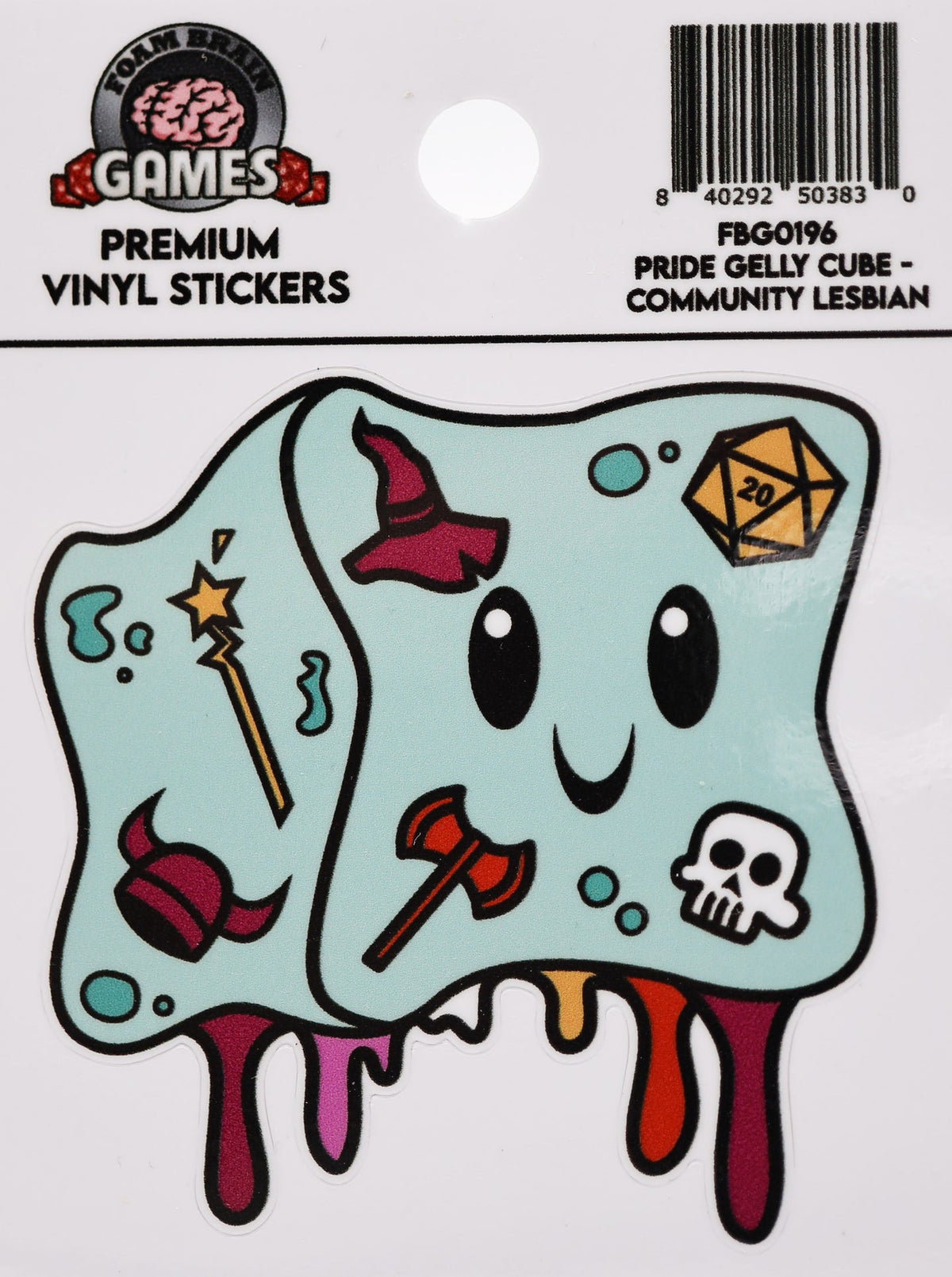 Pride Gelly Cube Sticker: Lesbian