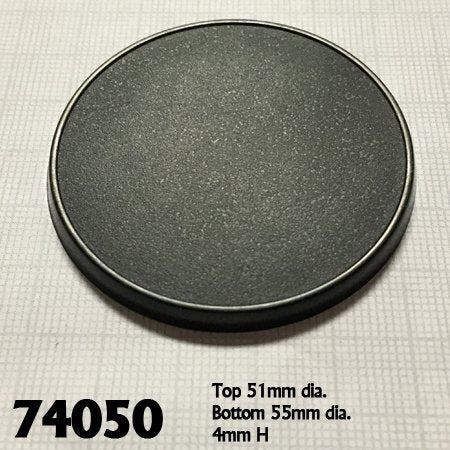 Reaper Miniatures: Round Plastic Gaming Base - 55mm (10)