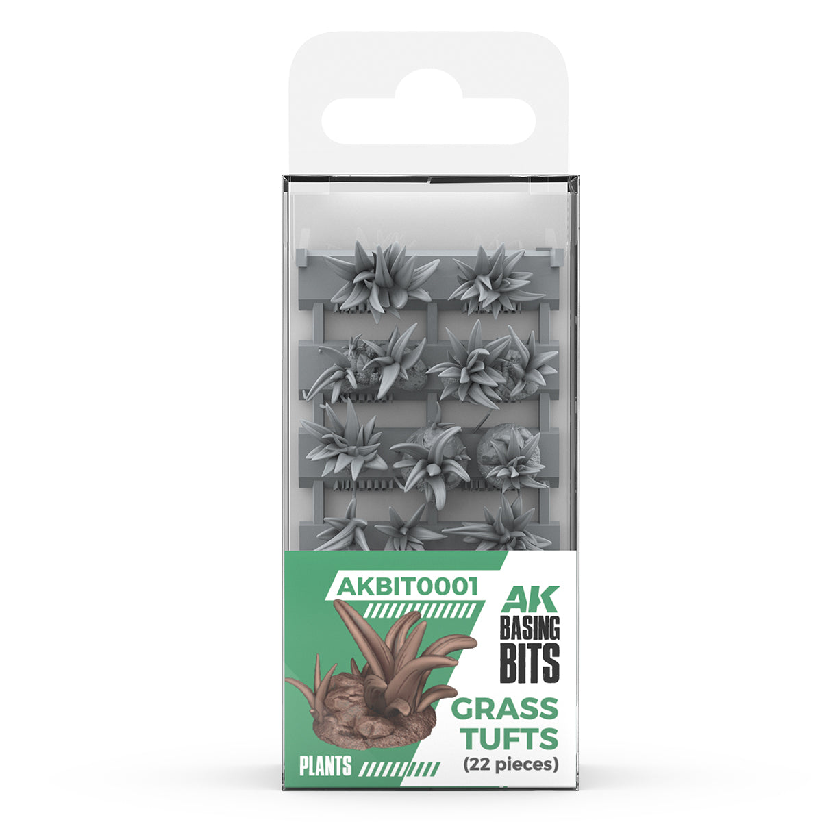 AK-Interactive Basing Bits: Grass Tufts (22 Pieces)