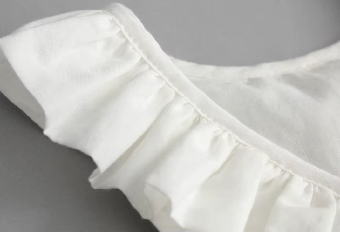 SunLily – Backless White Summer Dress for Baby Girls