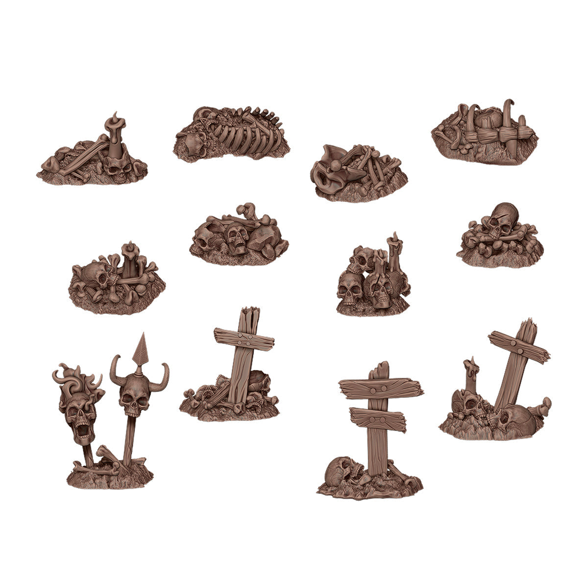 AK Interactive Basing Bits: Bones Remains (12 Pieces)