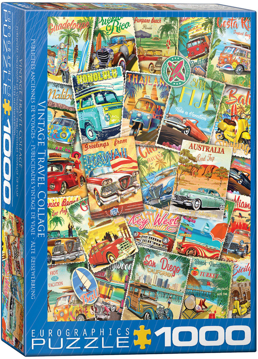 Puzzle: Vintage Art Collages - Vintage Travel Collage