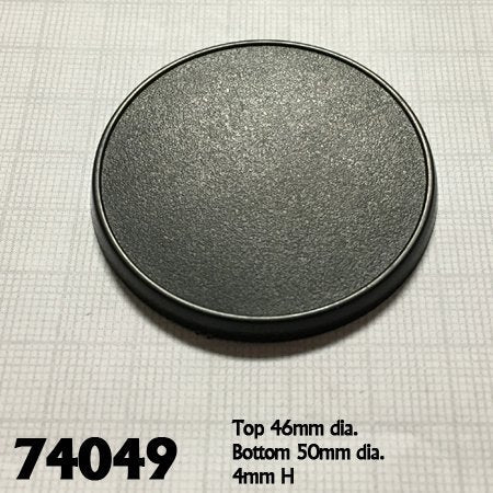 Reaper Miniatures: Round Plastic Gaming Base - 50mm (10)