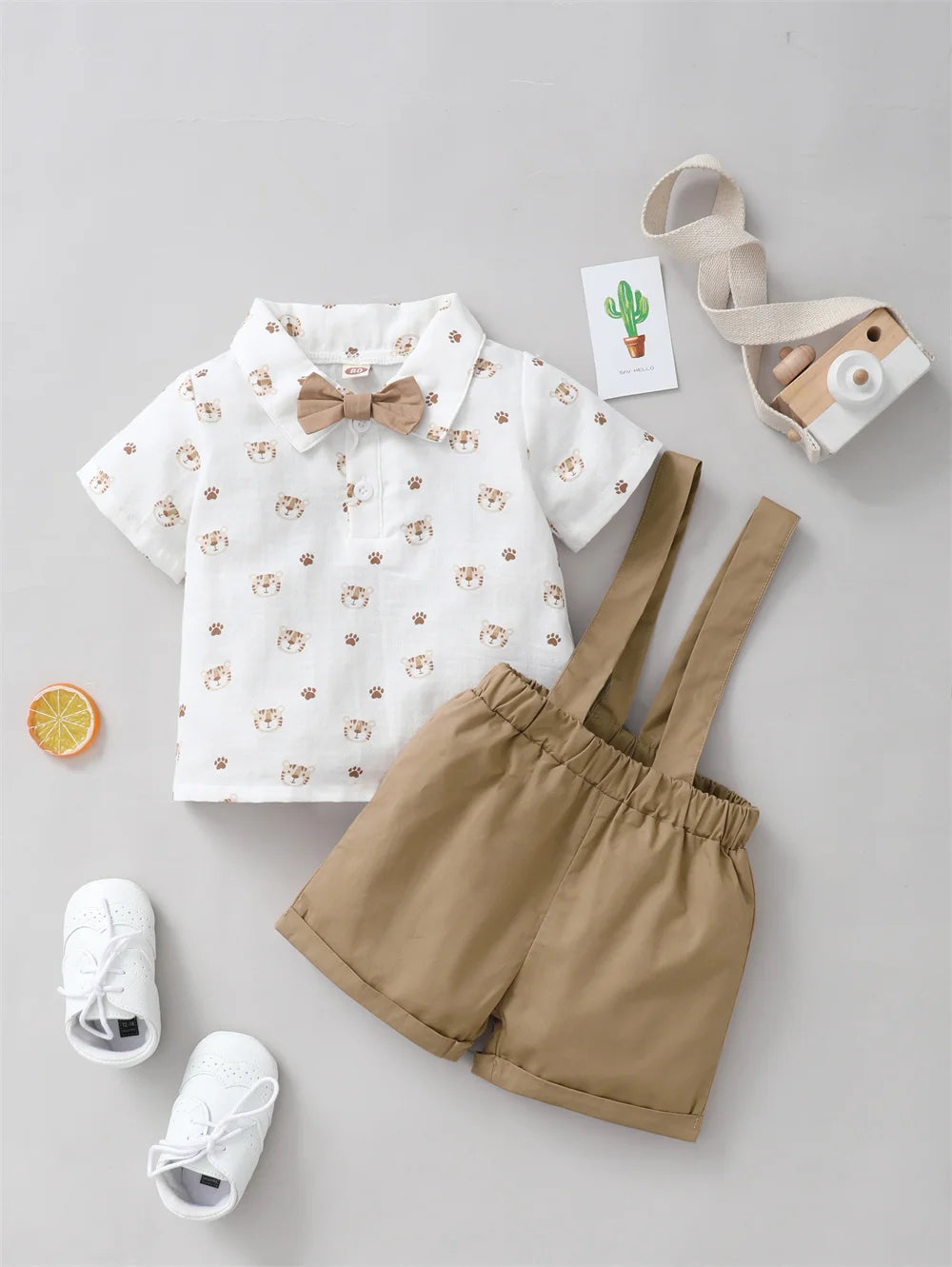 Little Roar – Tiger Print Birthday Outfit for Baby Boys