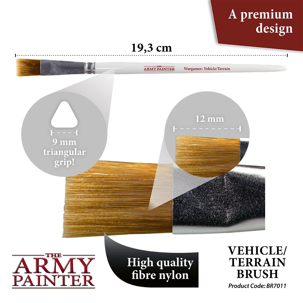 Army Painter Tools: Wargamer Brush - Vehicle & Scenery