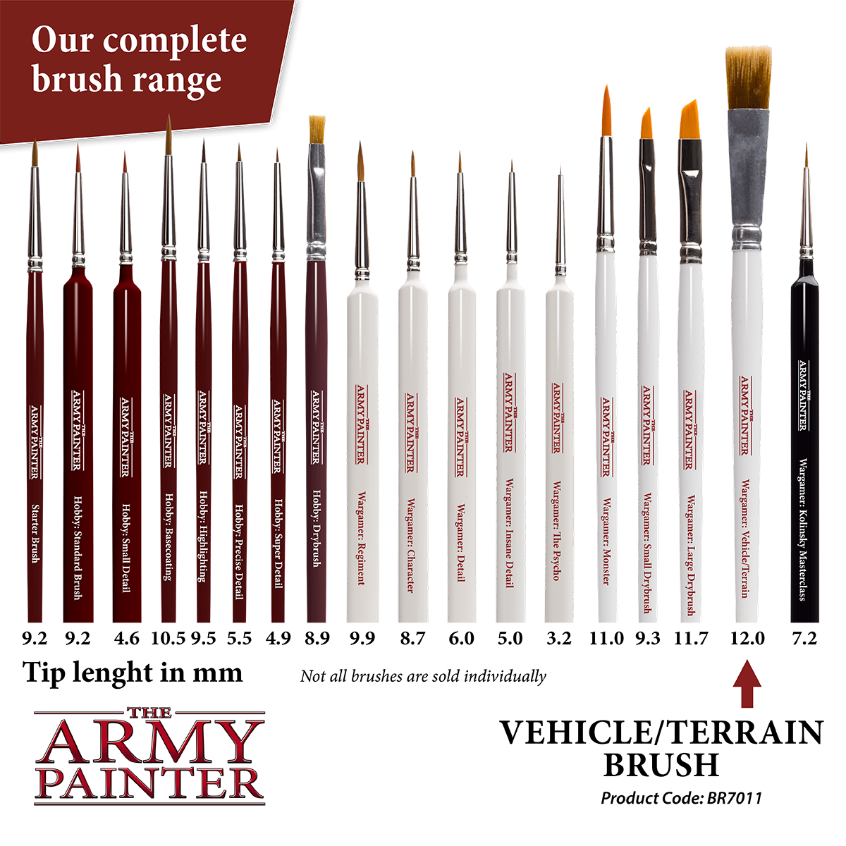 Army Painter Tools: Wargamer Brush - Vehicle & Scenery