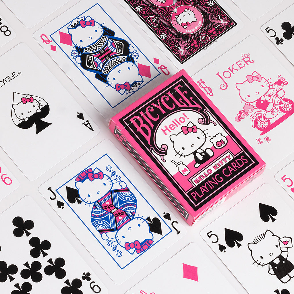 Bicycle Hello Kitty Black & Pink Playing Cards