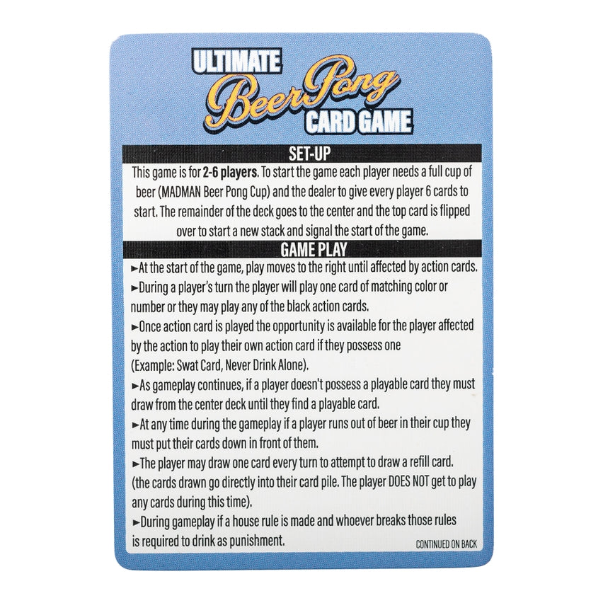 Mad Man: Ultimate Beer Pong Card Game
