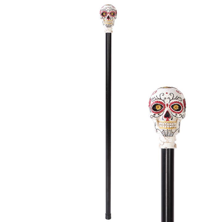Day of the Dead Sugar Skull Decorative Walking Cane