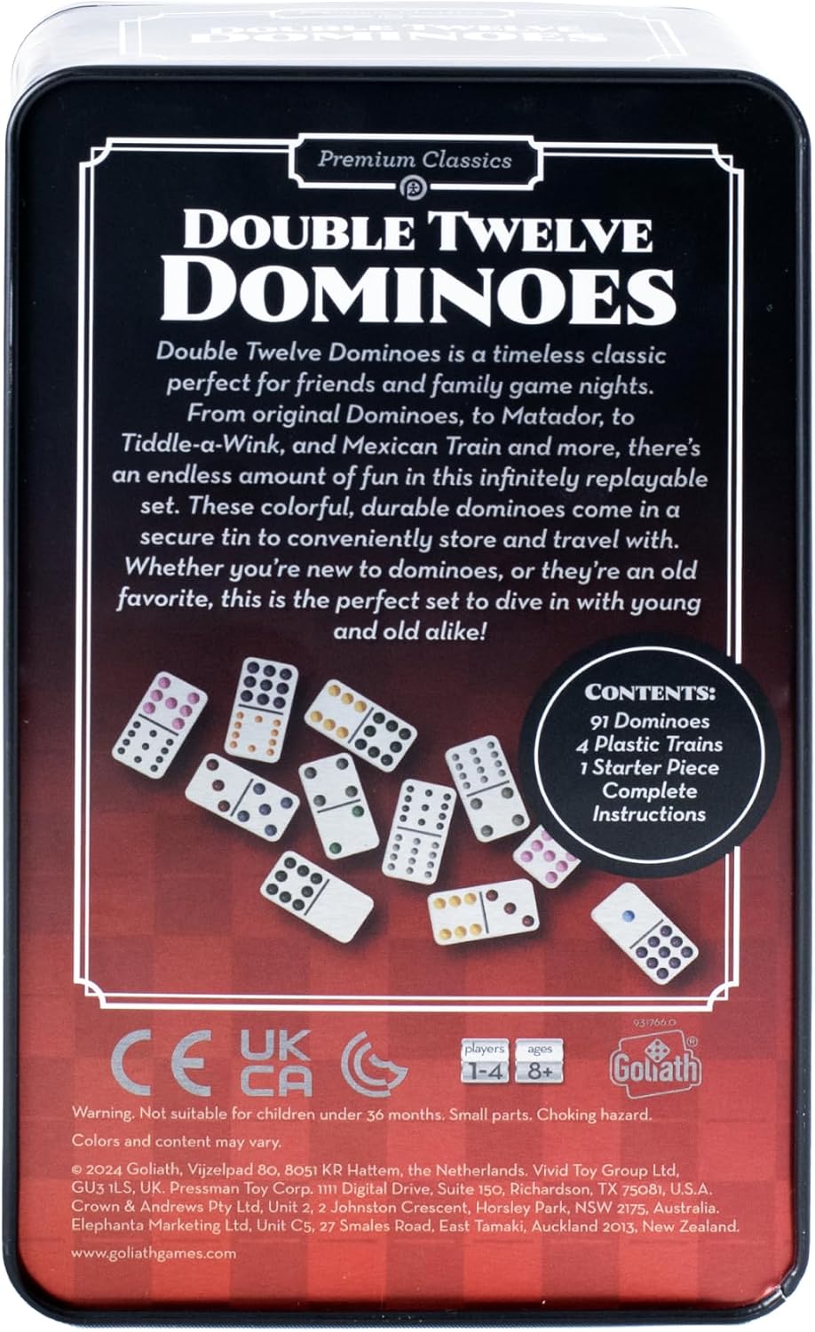 Pressman Premium Classics: Double Twelve Dominoes