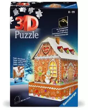 Puzzle: 3D Puzzle - Gingerbread House - Night Edition