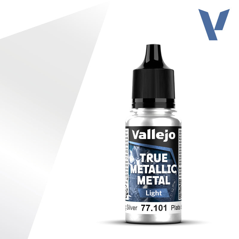 Vallejo True Metallic Metal: Sterling Silver - Light (18 ml)