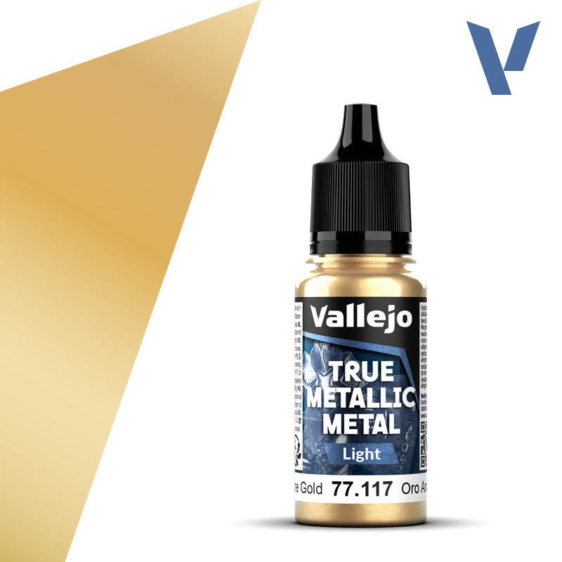 Vallejo True Metallic Metal: Arcane Gold - Light (18 ml)