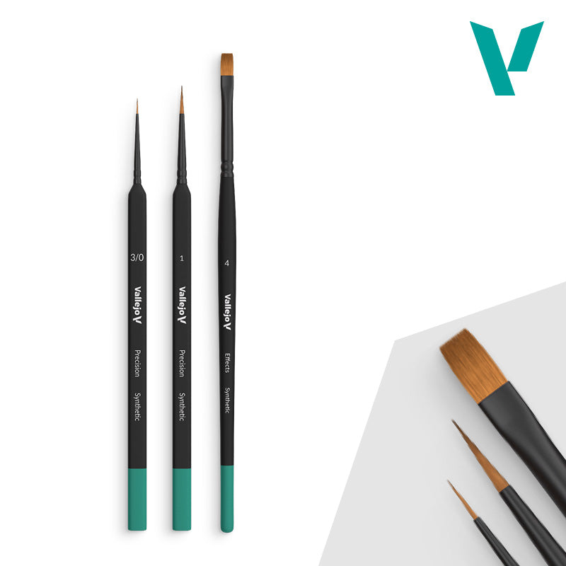 Vallejo Hobby Brushes: Synthetic - Starter Set
