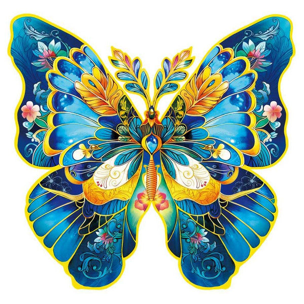 Wooden Puzzle: Morpho Helena Butterfly
