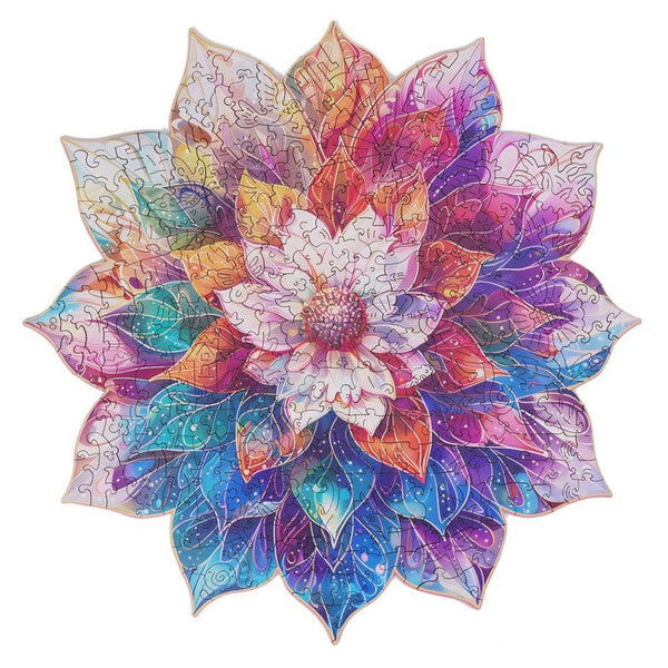 Wooden Puzzle: Mystic Mandala Flower