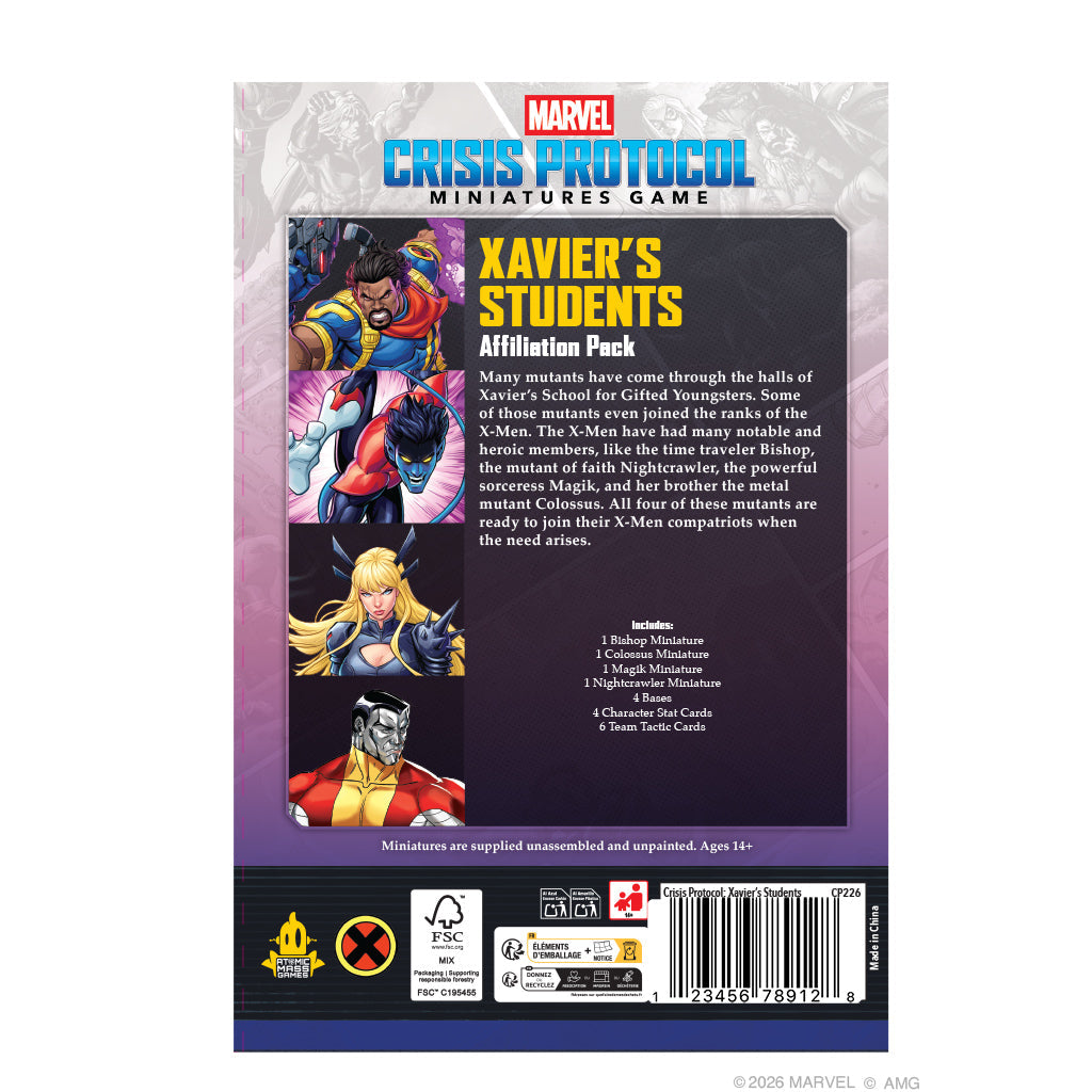 Marvel Crisis Protocol: Xavier’s Students Affiliation Pack