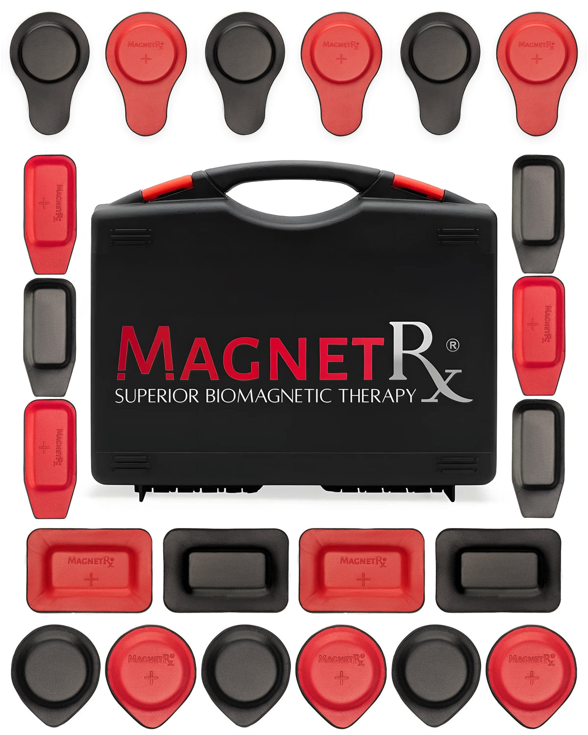 Biomagnetic Therapy Magnet Kit — Ferrite & Leather (22 Mixed Units)