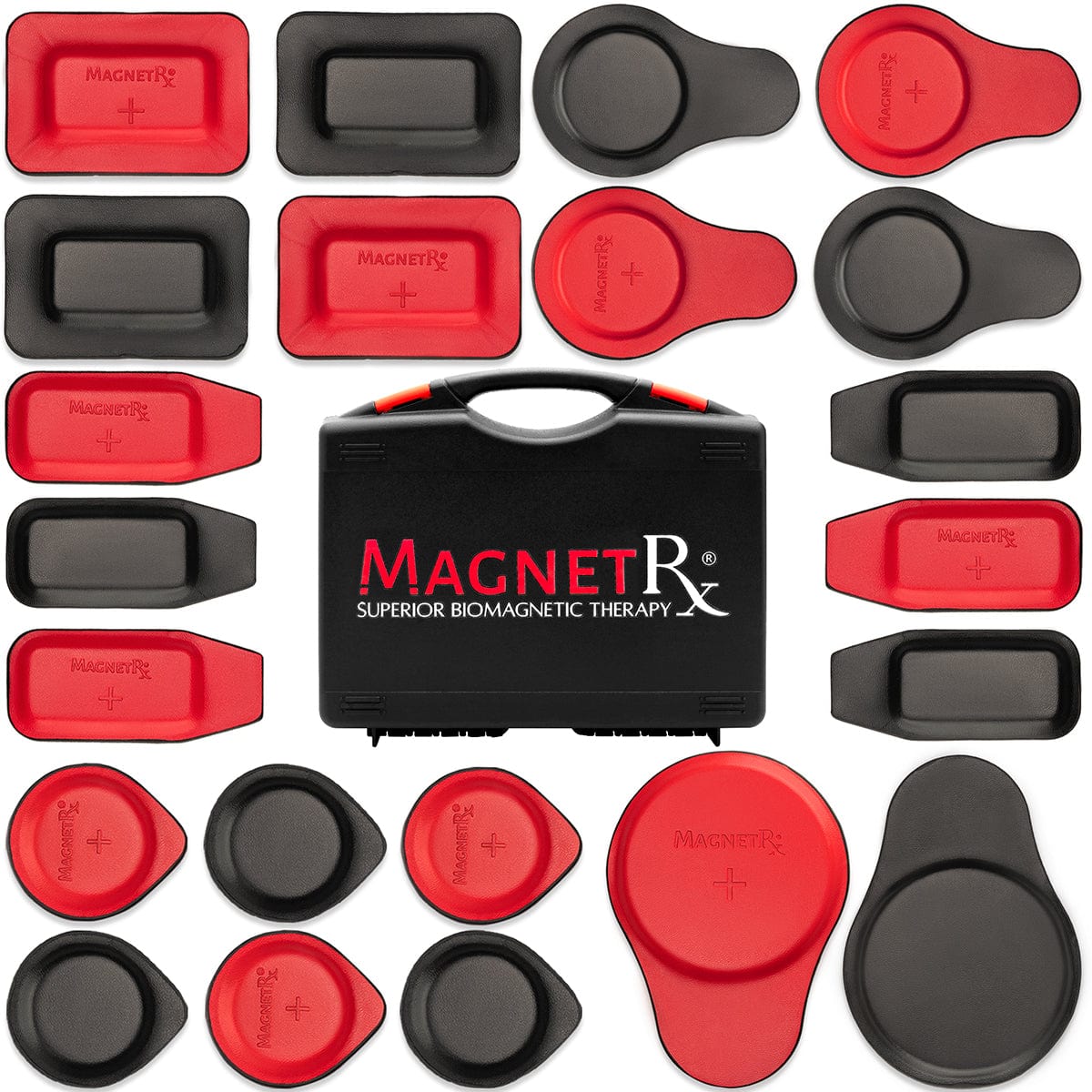 Biomagnetic Therapy Magnet Kit — Ferrite & Leather (22 Mixed Units)