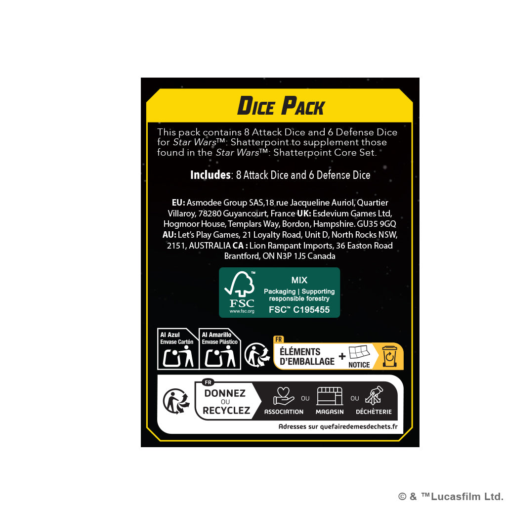 Star Wars Shatterpoint: Dice Pack (2025)